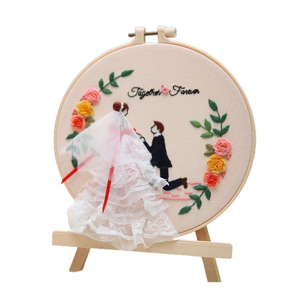 Amazon | 初心者向け大人向け刺繍ウェディングキット、結婚式の装飾
